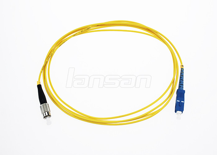 Customized Length Simplex SC To FC Patch Cord Low Insertion Loss / High Return Loss