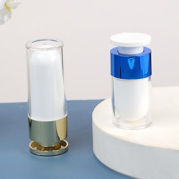 Acrylic Senior PAK Elegant 1oz 2oz Empty Cosmetic Transparent White Black Gold