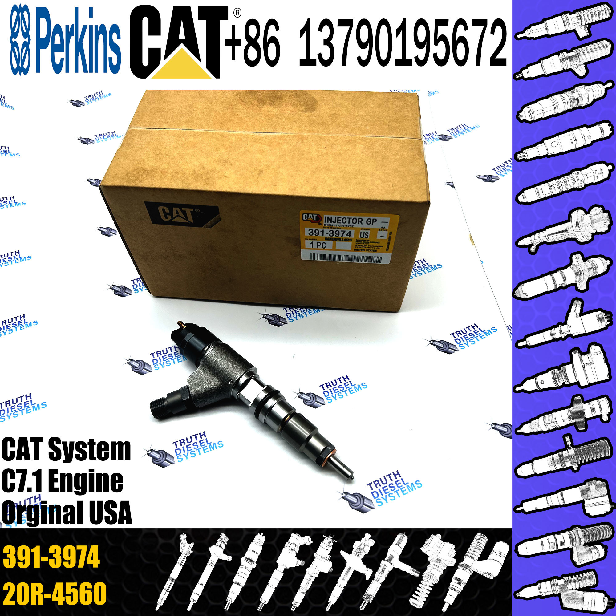 High quality Diesel Injector 391-3974 3913974 254-4399 2544399 265-8106 2658106