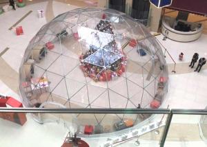  Portable 5m Geodesic dome Tent Geodesic Star frame Tent With Clear Pvc Cover Manufactures