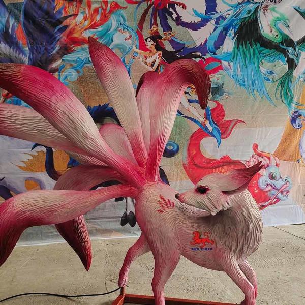 Electronic Handcrafted Realistic Creatures Chinese Mythology Animal Nine Tailed