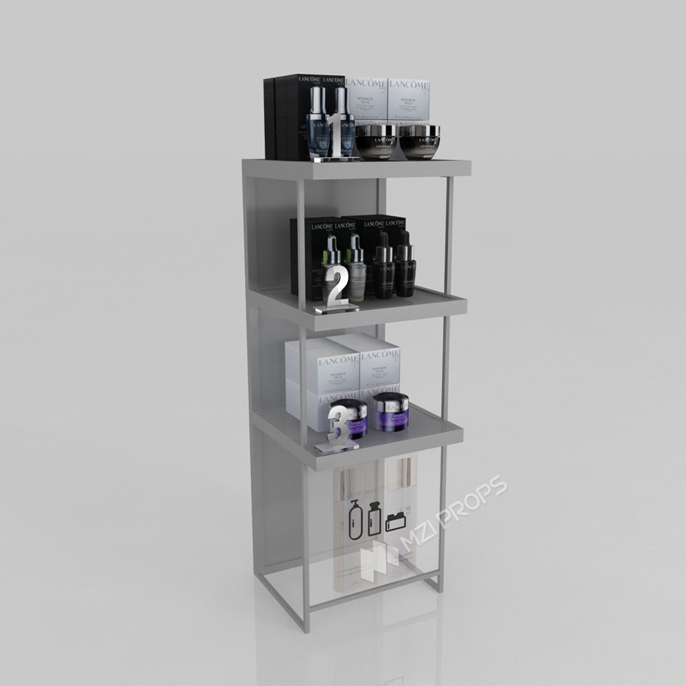 GDR03-CB-03 Universal Side Cabinet with 40mm Soft Film Light Box and Grey Edge Banding for Fashion Boutiques
