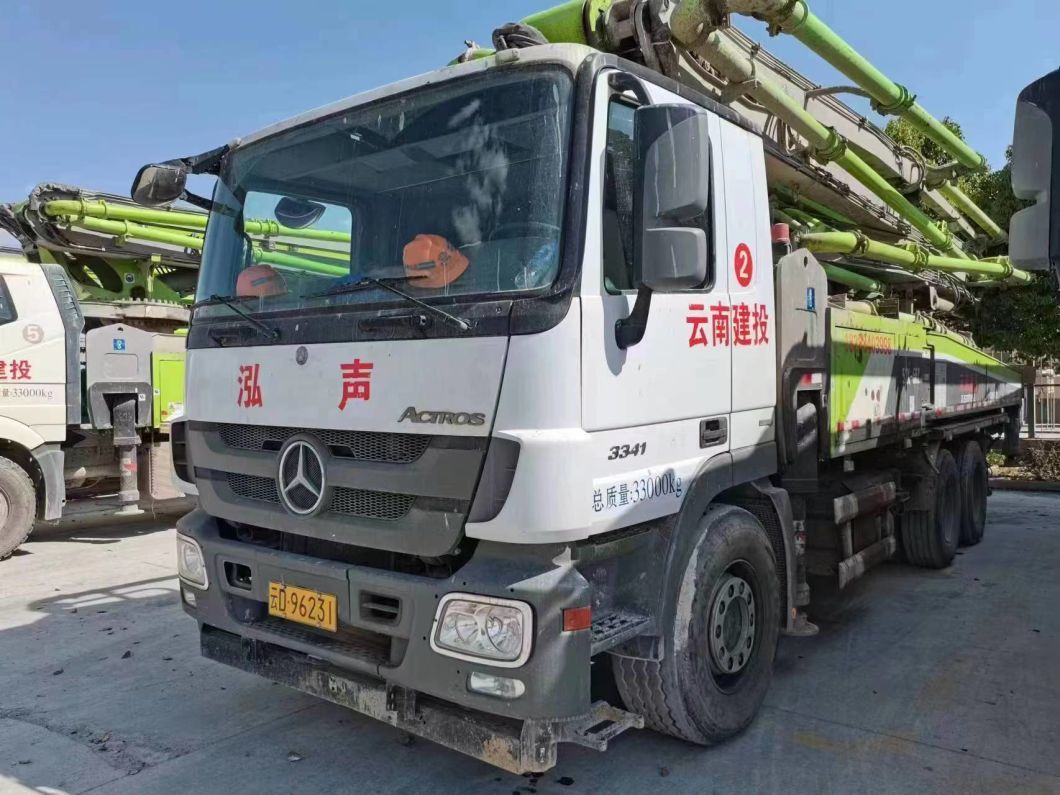 2018 Zoomlion 49m Used Truck Mounted Concrete Pump with Mercedes Benz Chassis Factory Price