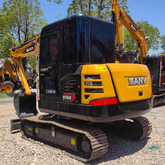 Used SANY SY55C Little Crawler Excavator 0.1m3 Bucket Capacity