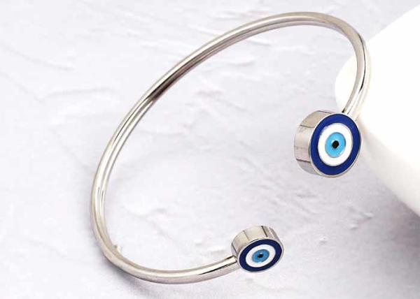 Titanium steel Demon Eye bracelet custom package logo material drip oil