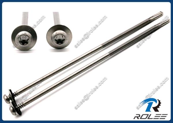 410 Stainless Torx Pan Double Thread Self Drilling Screw w/ Bonded Sealing