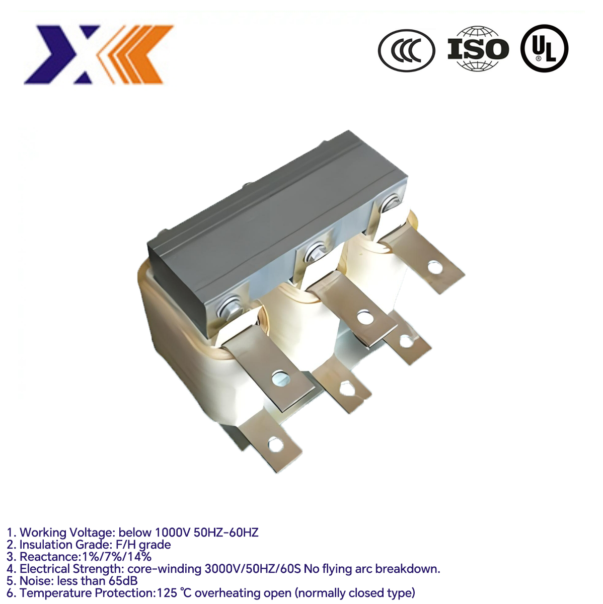 Energy-saving Three-phase Electric Reactor for Home Appliance D/C 380V/400V/660V/690V