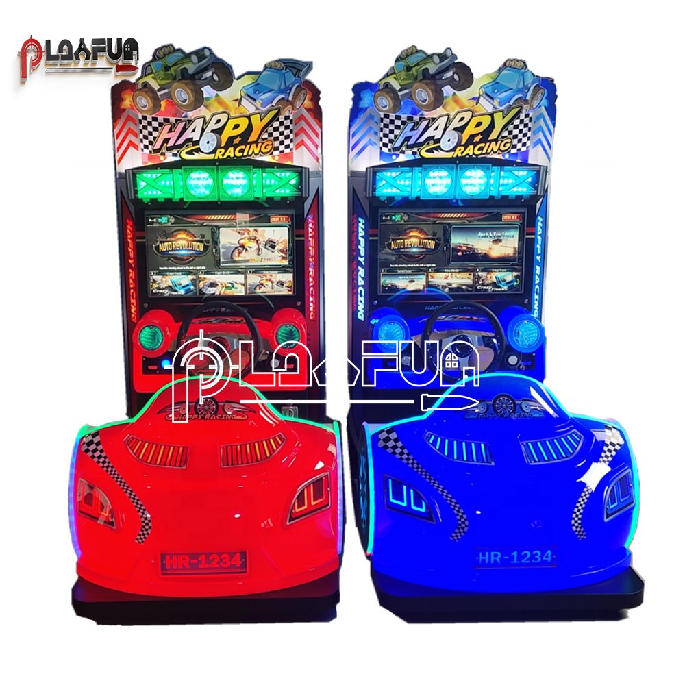 FEC Indoor Amusement Park Simulator New Design Kids Mini Happy Racing Arcade Video Car Game Machine Racing Cars Games