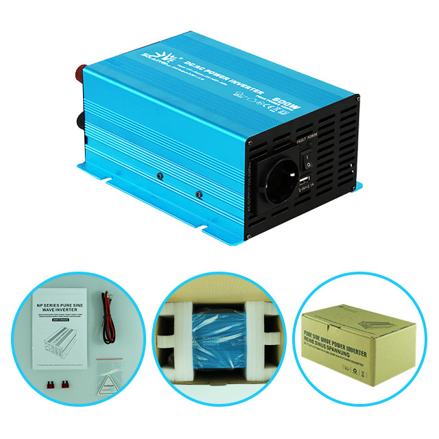 Aluminum 600W Pure Sine Wave Power Inverter For Off Grid Solar System