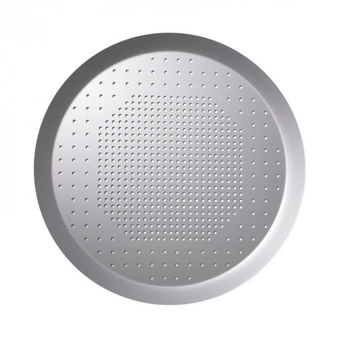 Perforated Aluminium Baking Tray Round Hard Anodised 16 Inch Perforated Pizza Tray