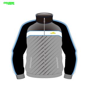 Side Pockets Softshell Running Jacket , Sublimation 3XL Double Layer Jacket Men