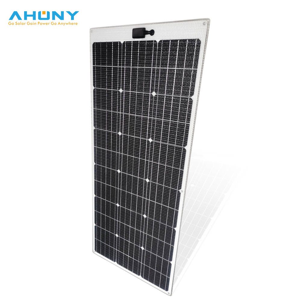 120W Monocrystalline Semi Rigid Solar Panels semi flexible solar panel Anti Slippery Walkable on For Rv Boat Yacht roof