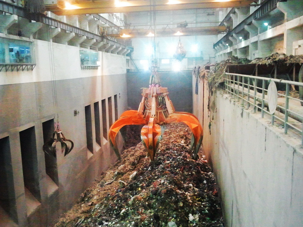 10 ton garbage grab crane, double beam grab, grab crane, single beam crane, bridge crane, double beam truss, double beam