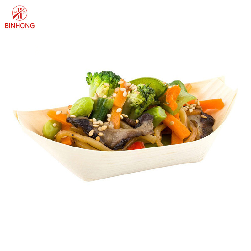 Disposable Birch Wood 3.5 Inch Sushi Wooden Boat