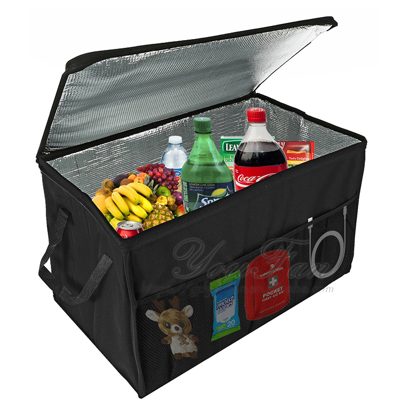 Insulated Car Console Organizer Trunk Cooler Box