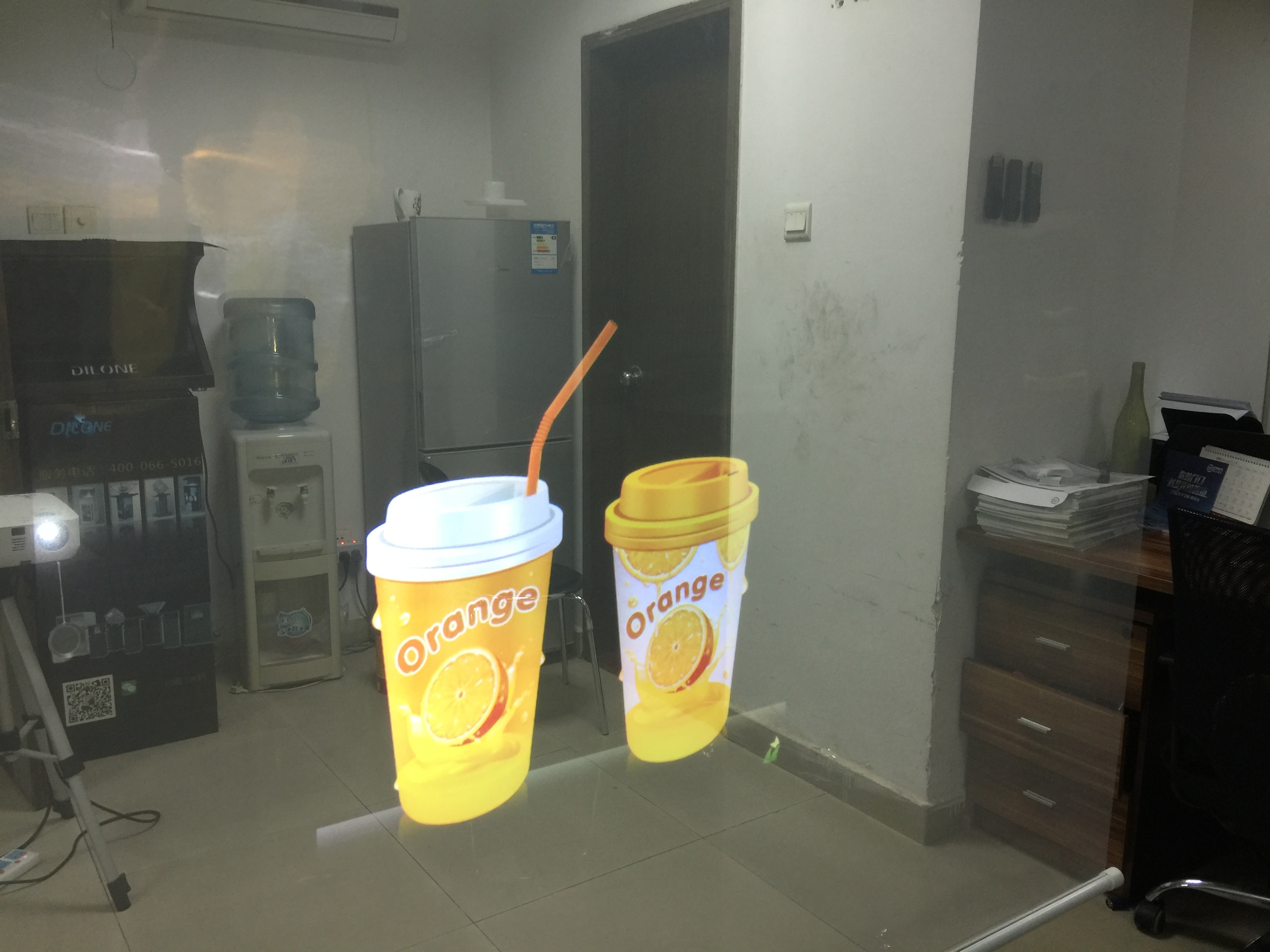 Shop Window Holographic Projection Film High Contrast 100um For Advertising