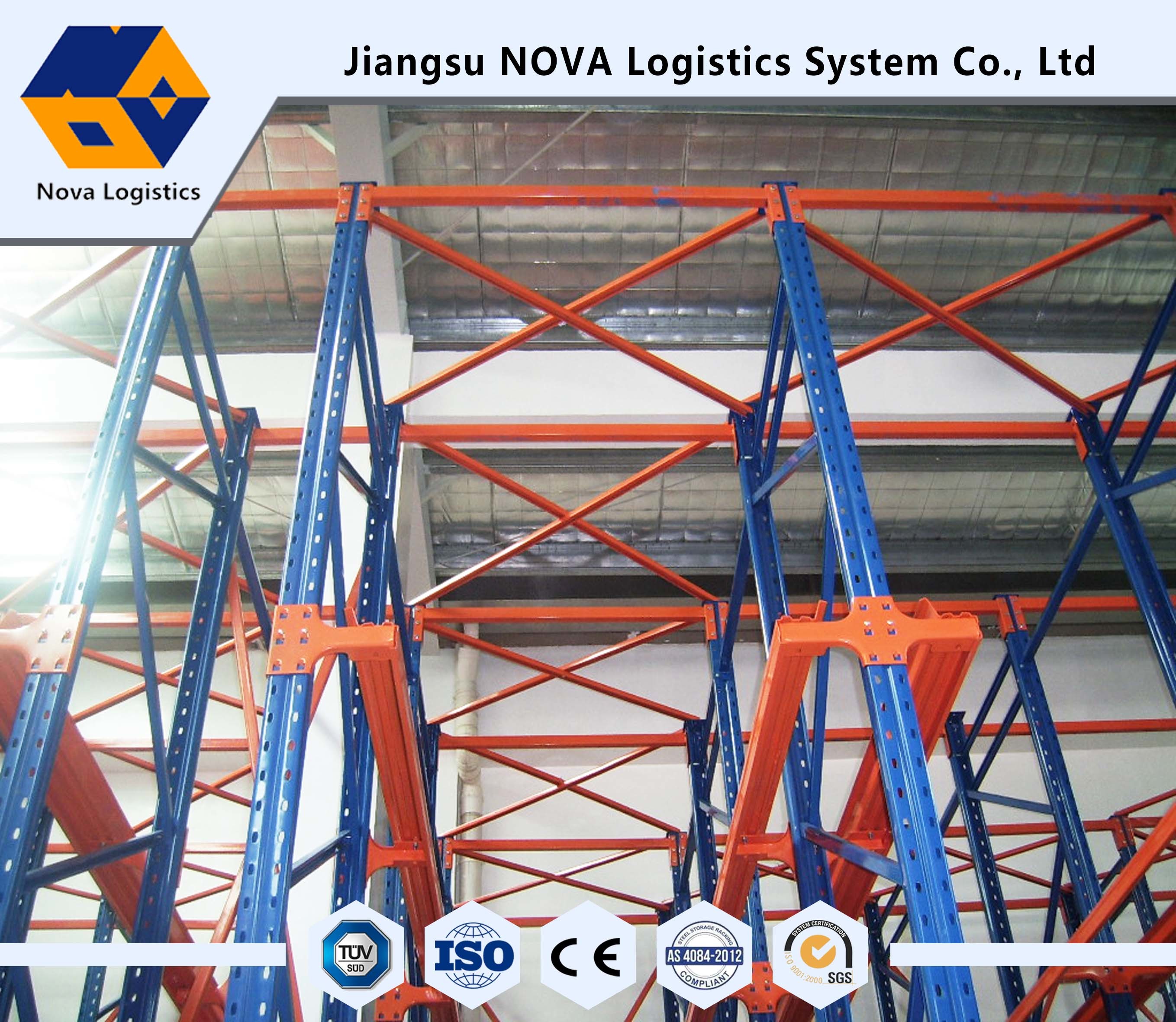 Double Entry Powder Coating Drive In Pallet Racking For Raw Materials