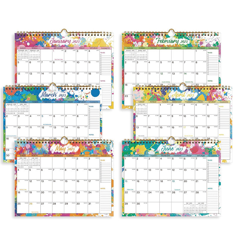 12 Photos Custom Wall Calendar with 1 Calendar Quantity and Retangle Shape