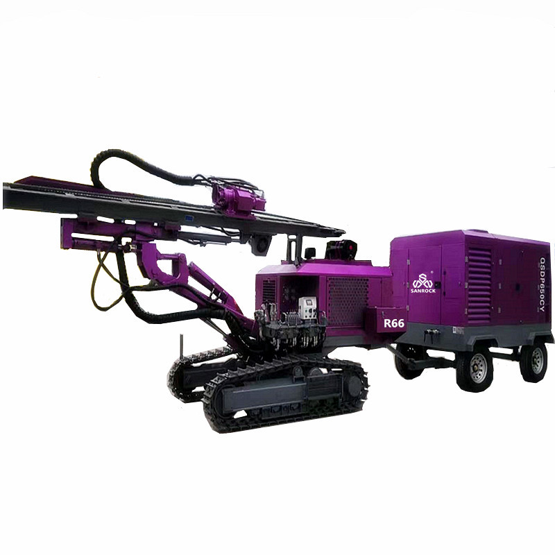 Crawler Hydraulic DTH Drilling Rig Rotary Borehole Depth 50m