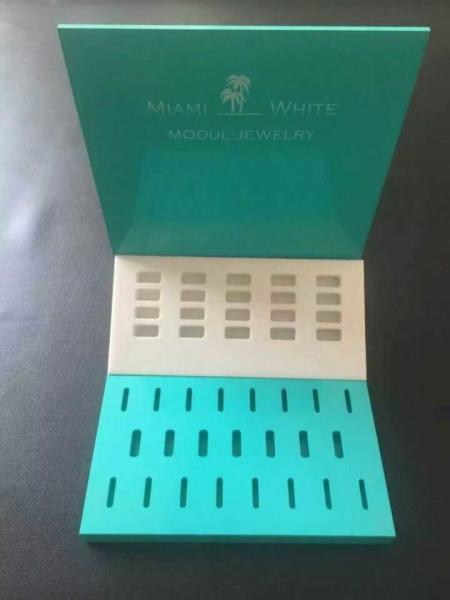 Acrylic Blue White Detachable Ring Display Jewellery Wedding Ring Plexiglass