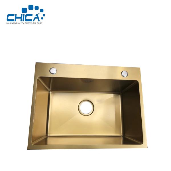 Contemporary Kitchen Sink Single Bowl Stainless Steel Kitchen Sink Topmount