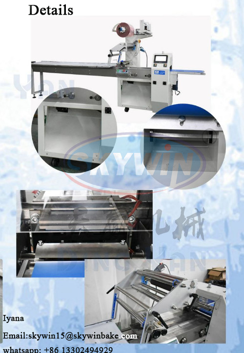 3 Servo Automatic Controlled Flow Pillow Biscuit Sugar Packing Machine Single Phase