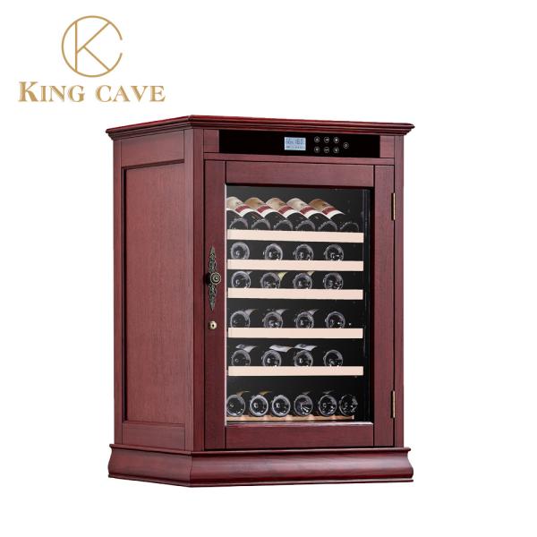 Adjustable Shelves Custom Built Wine Coolers Solid Oak Wood For Wine Bottle