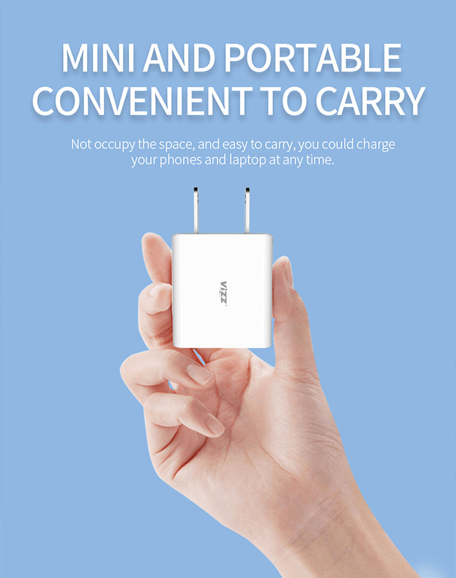 Portable 5V 3A 18W PD30 Quick Mobile Phone Charger