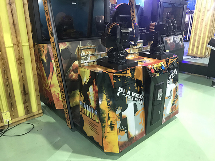 Indoor Adult Shooting Arcade Machines Coin Operated Rambo 2 Hardware Material
