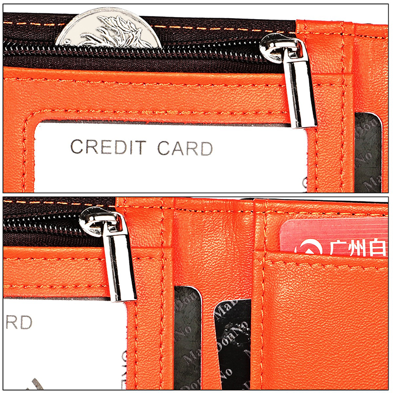 Package Weight 0.1kg Custom Bifold Genuine Leather Wallet with Money Clip and Slots