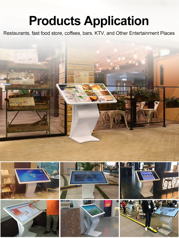 Self Service Interactive Public Information Kiosks LCD Touch Screen 55 Inch