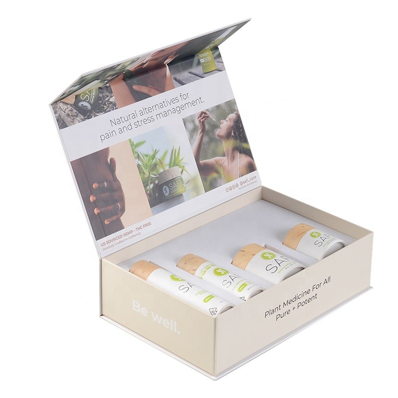 ISO9001 ROHS Cosmetic Gift Box Packaging 350g Art Paper Recycled
