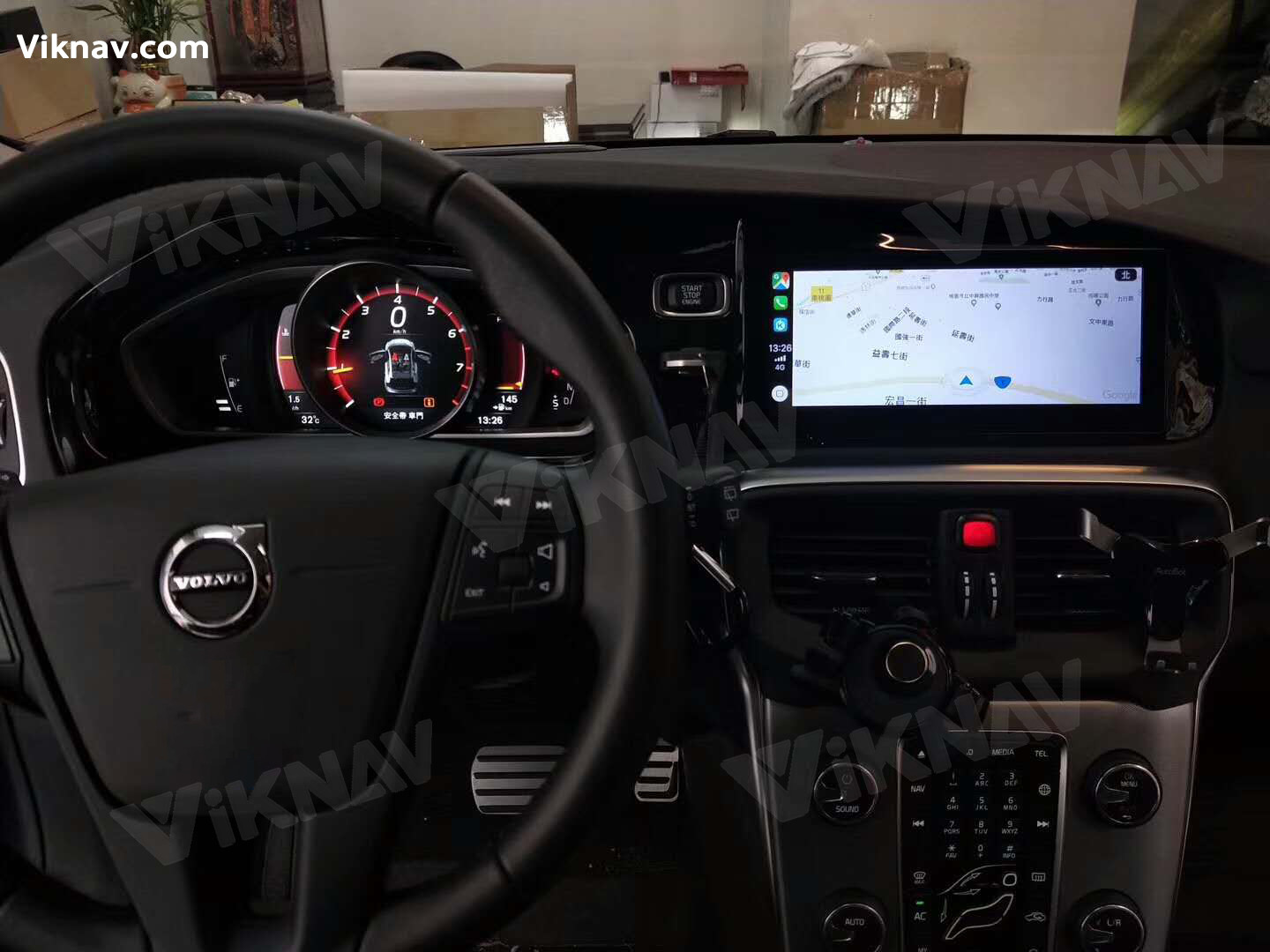 Viknav LHD LCD V40 Volvo Touch Screen 2011-2019 GPS Navigation 1920x1200