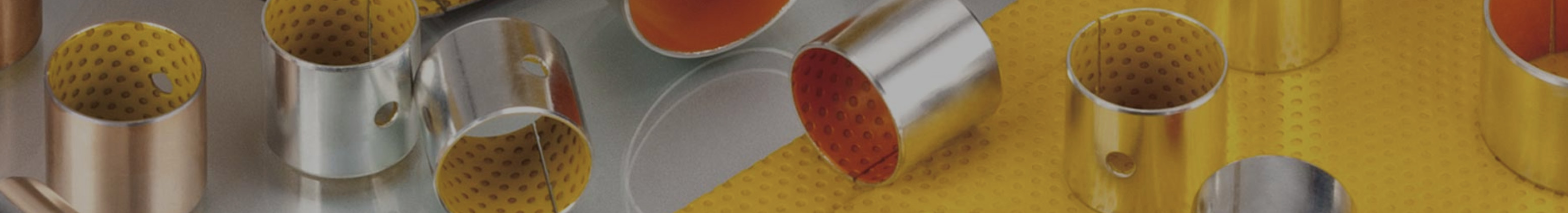Yellow Perforated Oilless Bushes Tin / Copper Plating