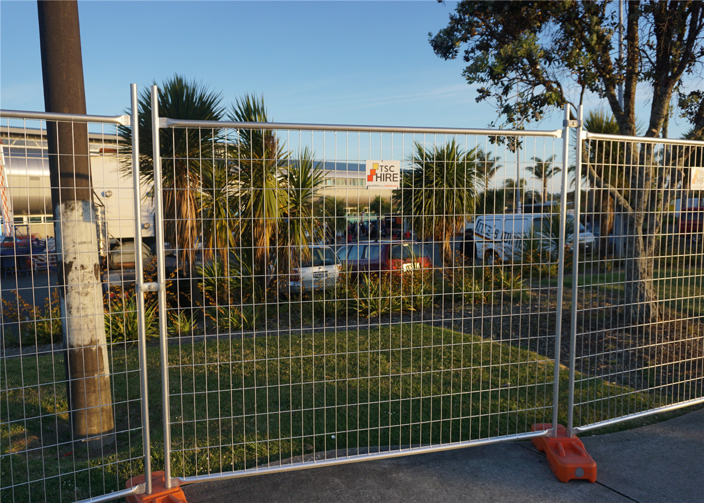 Easy Mobile Portable Temp Fence Panels Fence Construction OD 32 Pipes