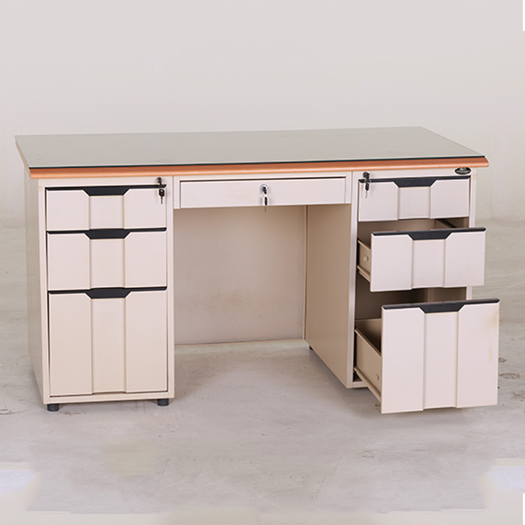 Steel Modern Office Furniture Steel Executive Desk Office Table Desk With Two Pedestals