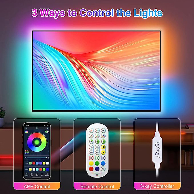 USB LED Strip Lights Intelligent Remote Bluetooth Music 5050 Light Strip Set