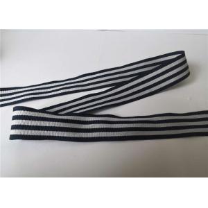 3.5cm Polyester Webbing Tape / Tote Bag Handles Webbing Blue And White Stripe