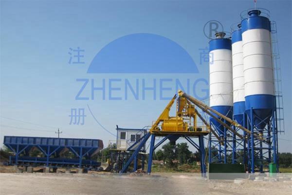 HZS50 Stable Performance Stationary Concrete Batching Plant For Engineering