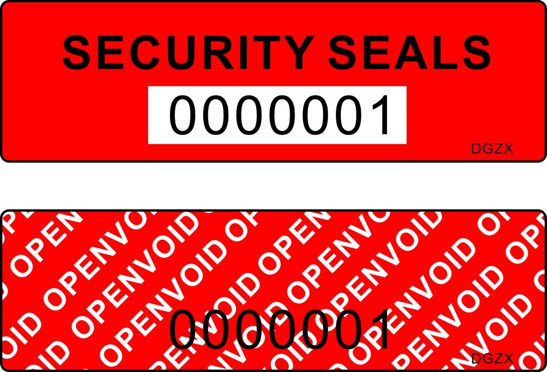 Conventional Packaging Tamper Seal Tape With OPENVOID Hidden Message