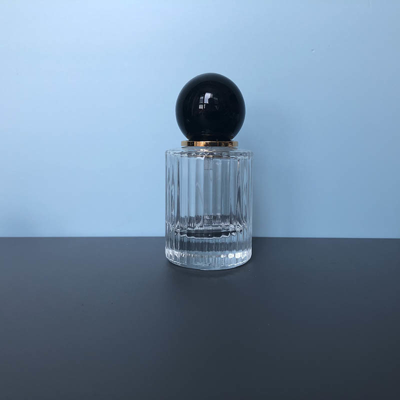 30ML high-end perfume bottle ball cap portable vertical bar glass perfume sub bottle cosmetics spray bottle empty bottle