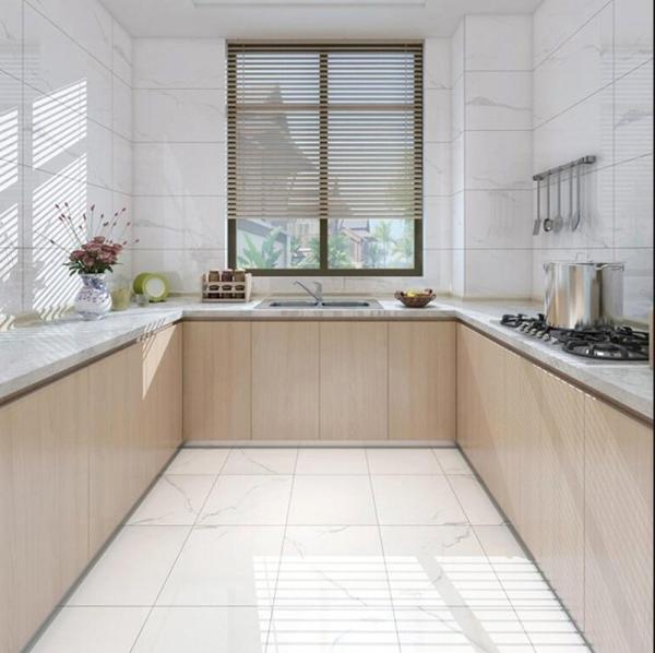300x600mm White Glossy Ceramic Wall Tile for Bathroom and Kitchen Border