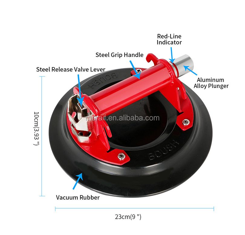 Meraif Glass Lifter Car Dent Puller, Vacuum Lifter for Glass/Tiles/Mirror/Granite Lifting, Gripper Sucker Plate