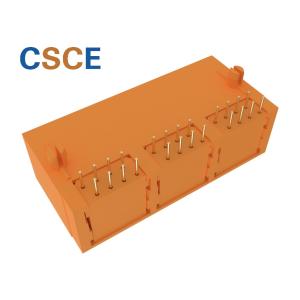 1*3 Port RJ45 Network Jack / Female 8P8C RJ45 Connector Gray Color