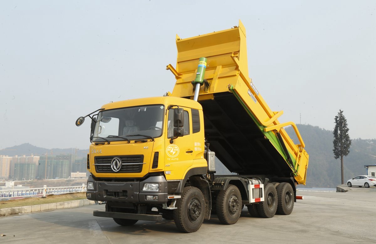 Flat Head Double Axle Dumper 12 Wheel 350hp 8X4 Hydraulic Lift Heavy Duty Dump Truck