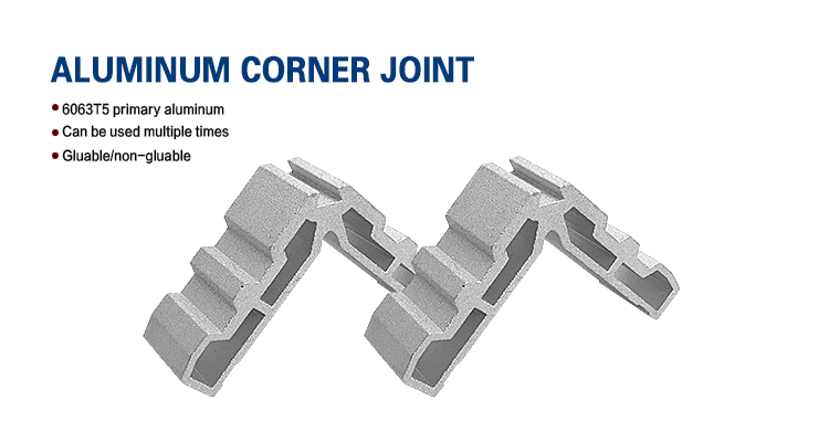 Pin Screw Corner Aluminium Hardware For Doors And Windows In Home And Office