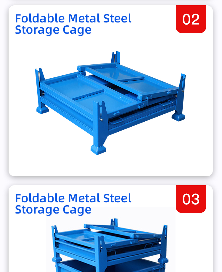 Heavy Duty Foldable Steel Storage Cage Warehouse Lockable Metal Storage Cages