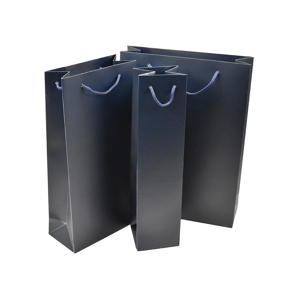 Customized 3 Minute Exquisite Single Copper Paper Blue Handbag For Luxury Gift Packaging
