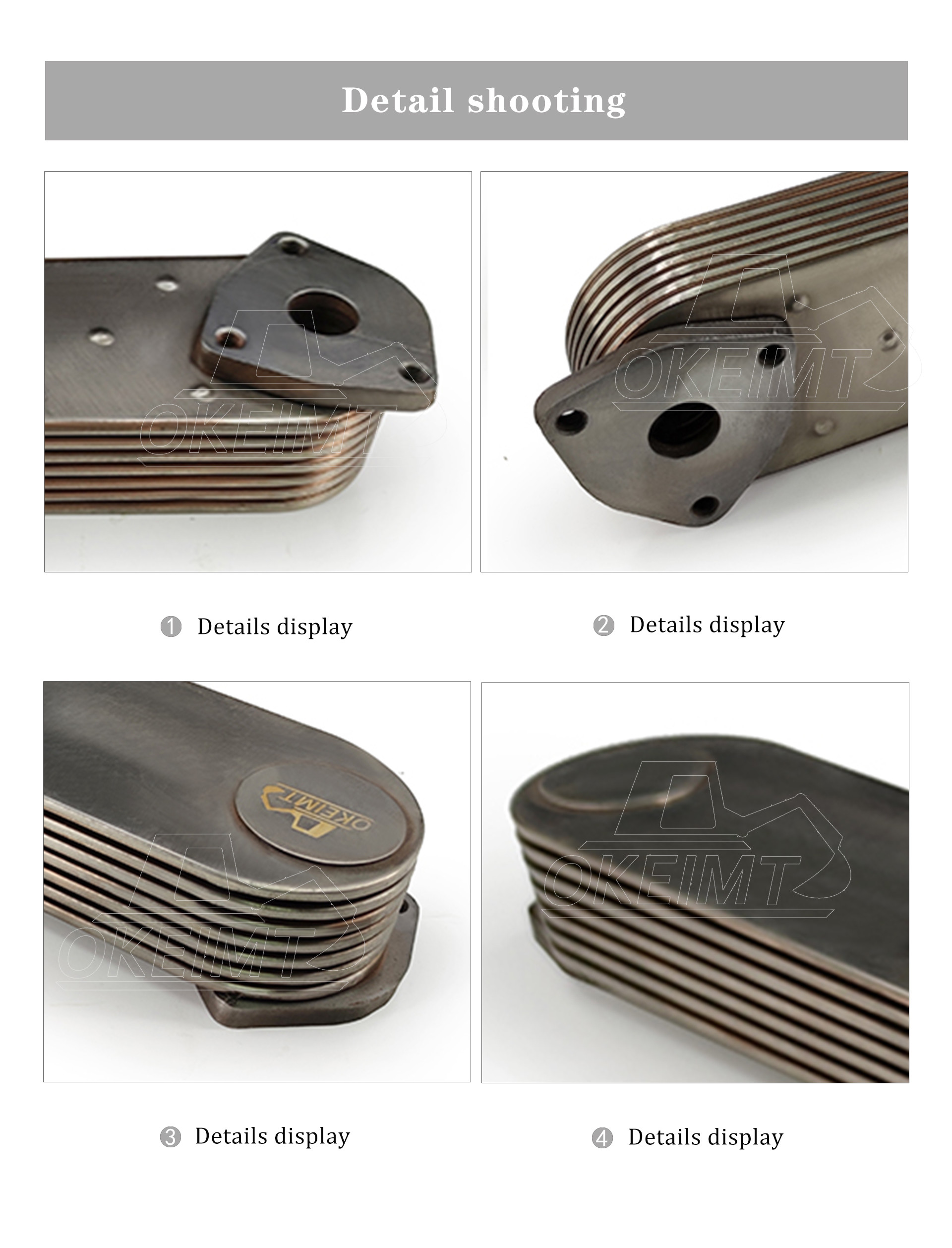1-21700033-0 Engine Oil Cooler Core For ISUZU Engine 6RB1-7P 6D17 Hitachi Excavator EX400-1