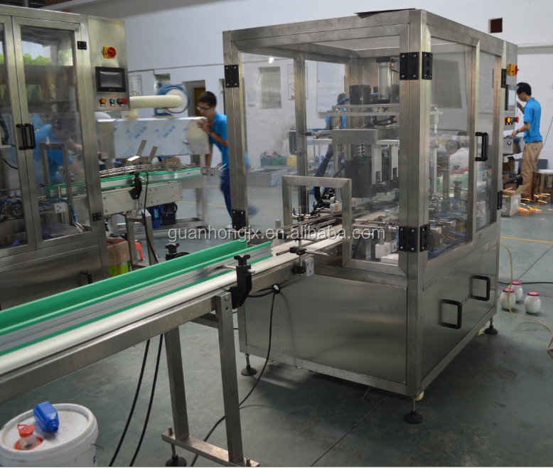 Plastic Packaging High Speed Automatic Vacuum Capping Machine for 6 Heads Glass Jars
